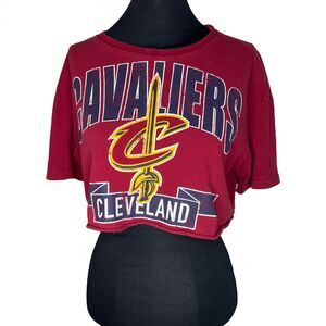 Vintage NBA Cleveland Cavaliers Womens Small Crop Top Shirt Basketball 90s Retro
